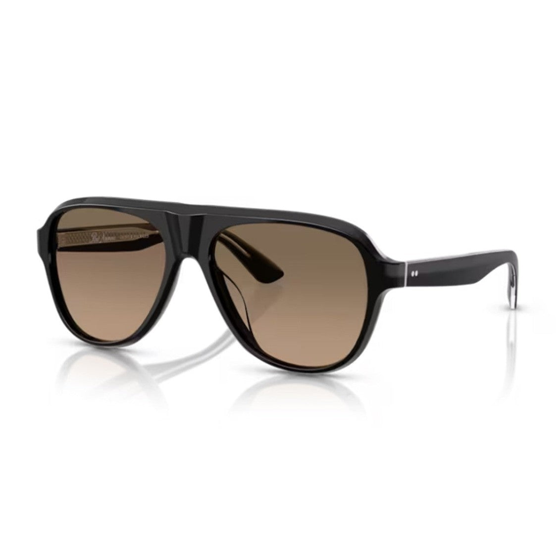 Oliver Peoples Black Paul Newman Acetate Oversized Aviator Sunglasses