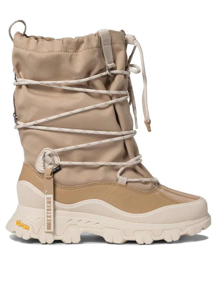 Ugg Sole Ankle Boots With Lace-Up Detail