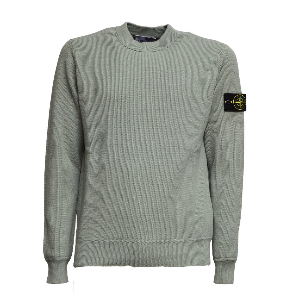 Stone Island Ribbed Soft Organic Cotton Crewneck Sweater