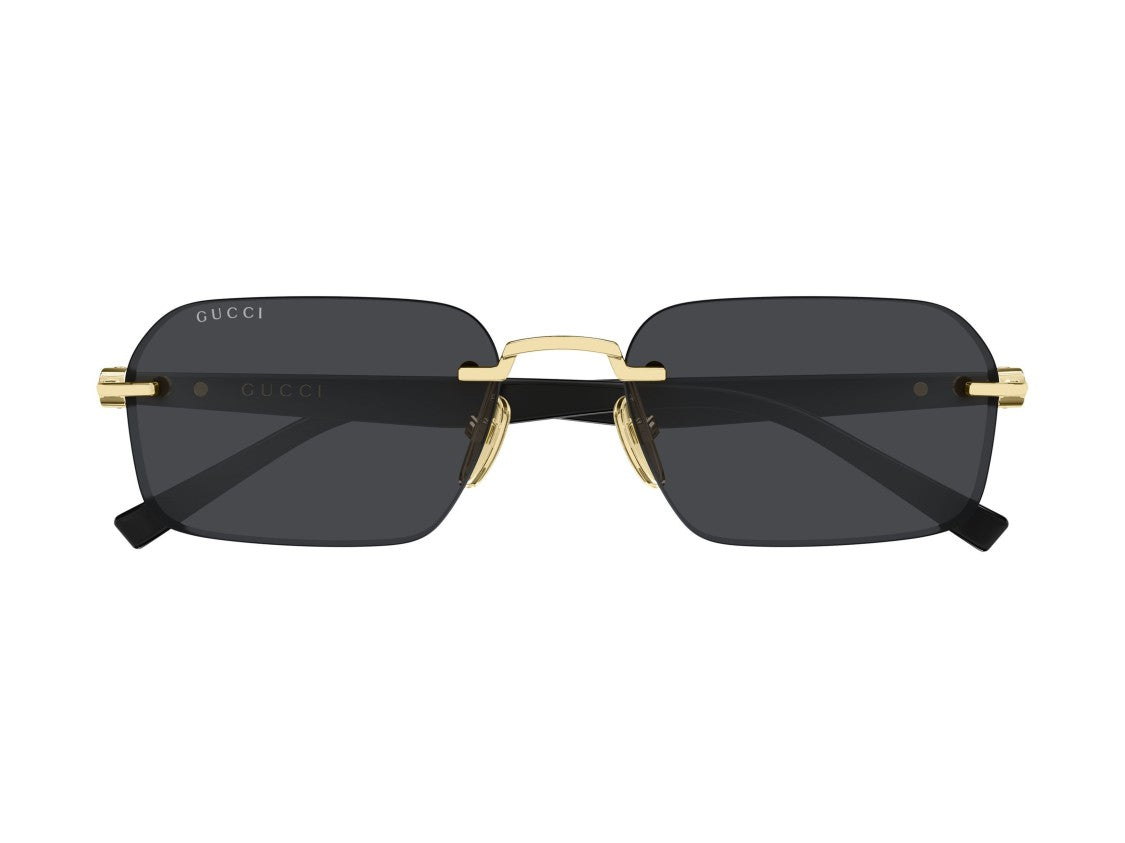 Gucci Gold Gg2259s Rimless Square Sunglasses