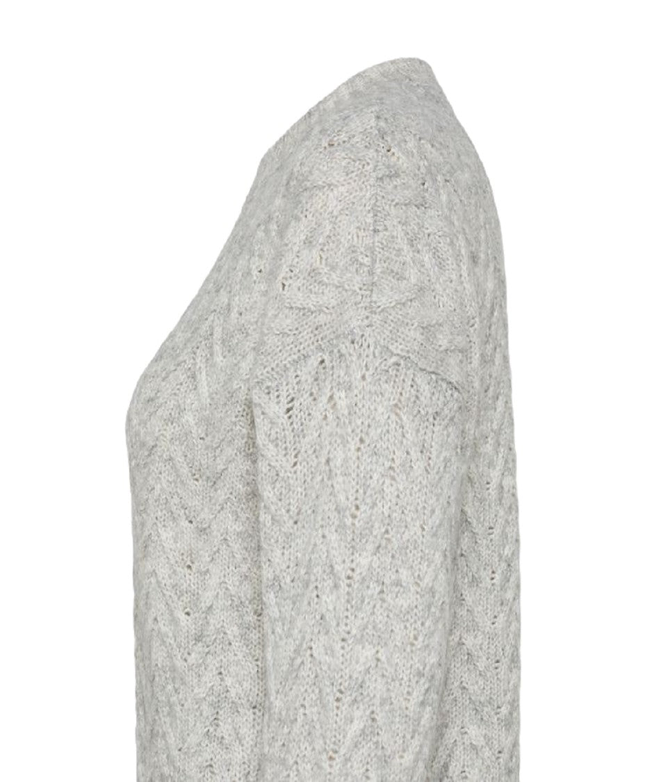 Peuterey Herringbone Knit Crew-Neck Sweater Alpaca Cotton
