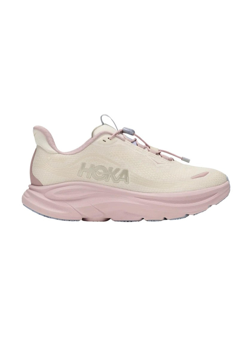 Hoka Streamlined Light Beige Sneakers With Quick-Lace System