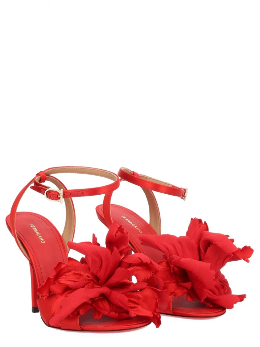 Ferragamo Leather Stiletto Ankle Strap Sandals