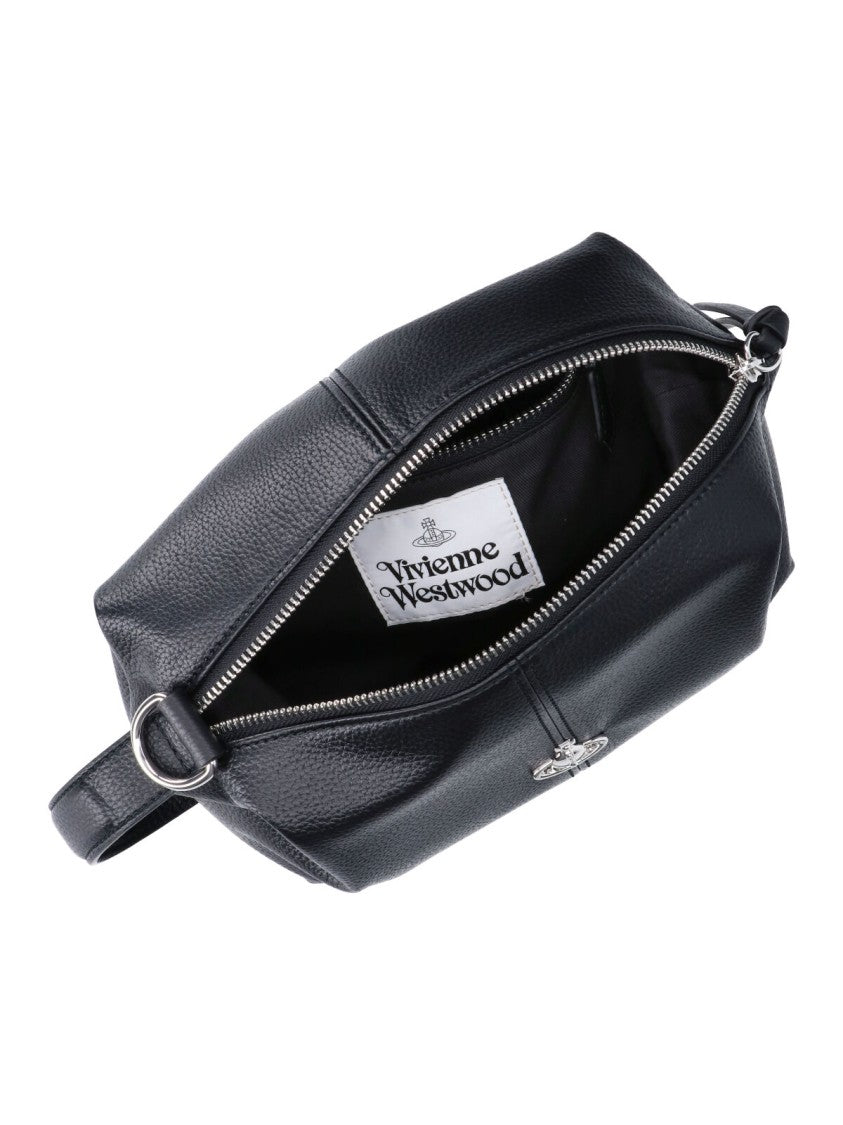 Vivienne Westwood Black Wash Bag Textured Pu Pouch