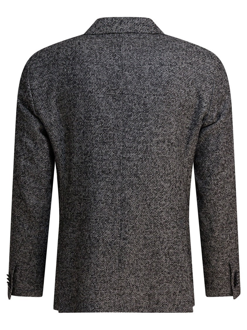 Tagliatore Double-Breasted Textured Wool Blend Jacket