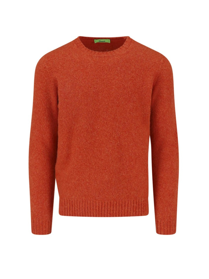 Drumohr Orange Crewneck Lambswool Sweater