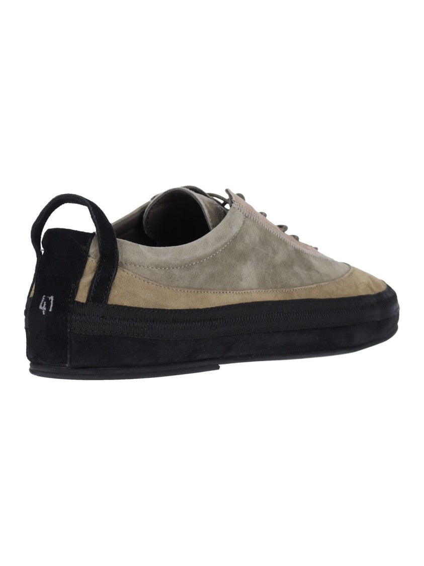 Ranra Grey Heitt Suede Rounded Toe Sneakers