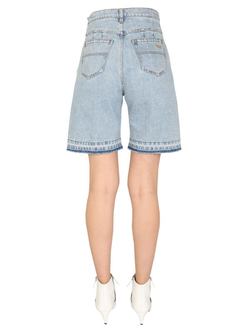 Philosophy Di Lorenzo Serafini Light Wash Denim Bermuda Shorts