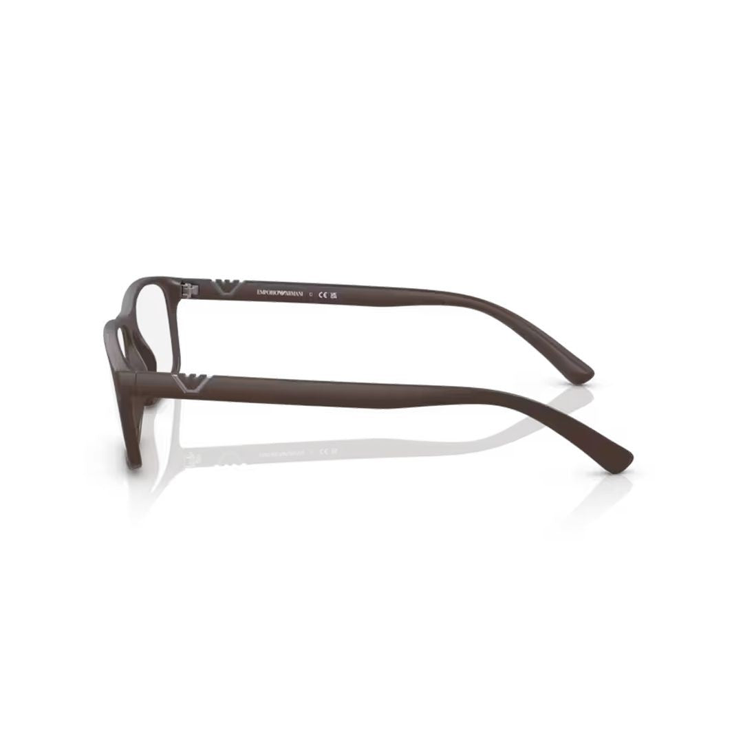 Emporio Armani 3213 Vista Rectangular Matte Finish Eyeglasses With Minimalist Design