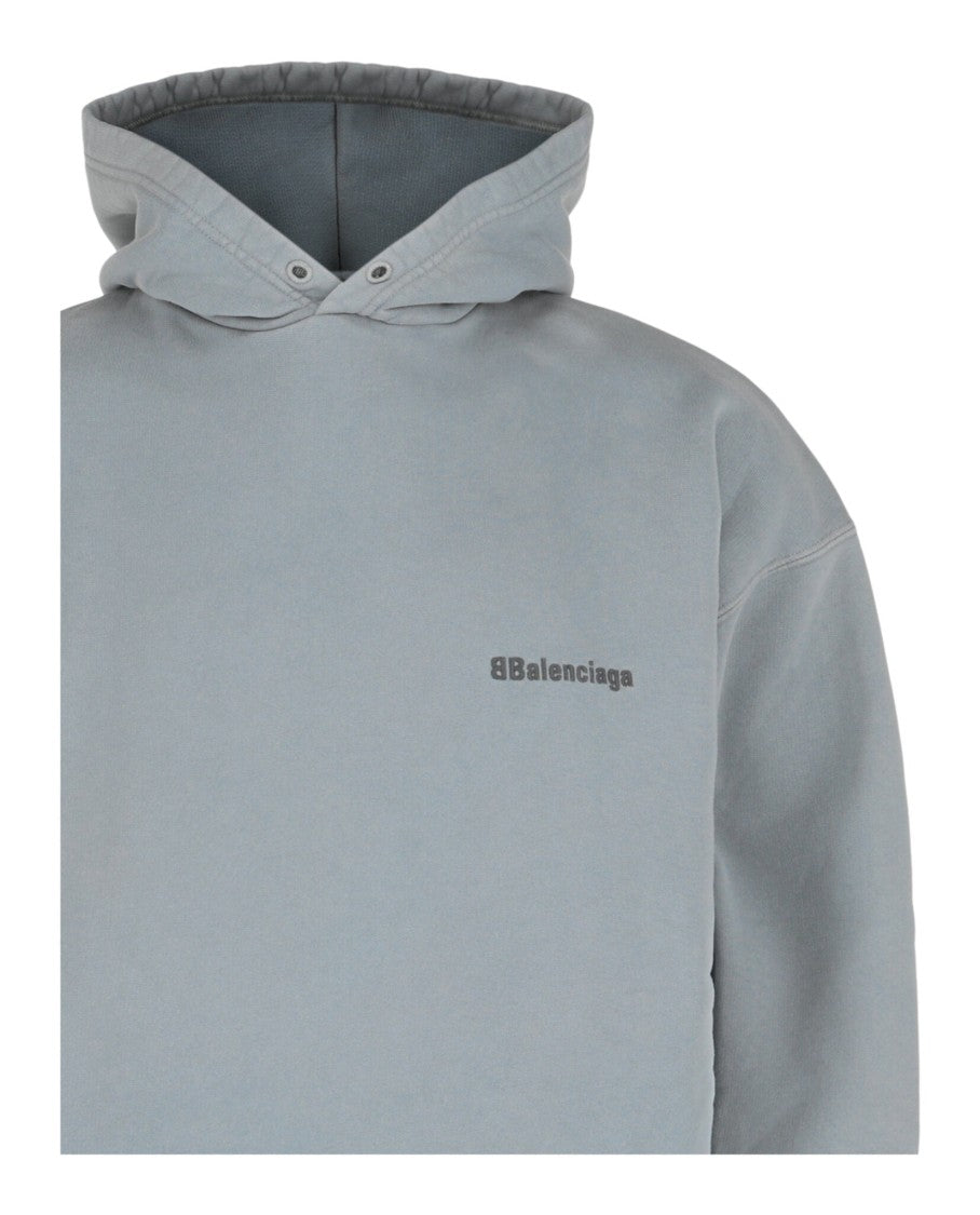Balenciaga Oversized Hoodie With Embroidered Double B Logo