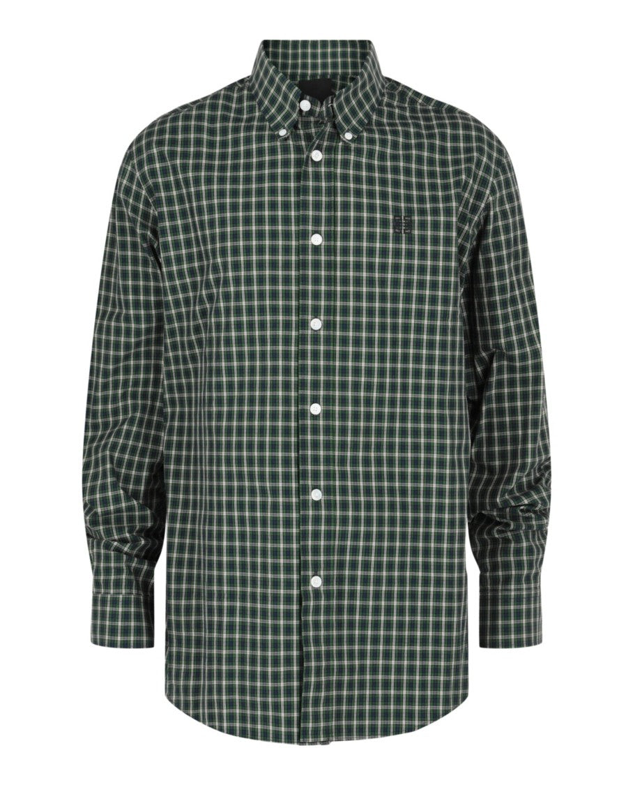 Givenchy 4G Motif-Embroidered Checked Shirt