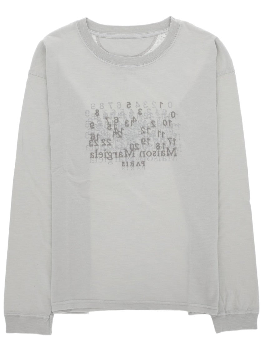 Maison Margiela Long-Sleeve Grey T-Shirt With Minimalist Design