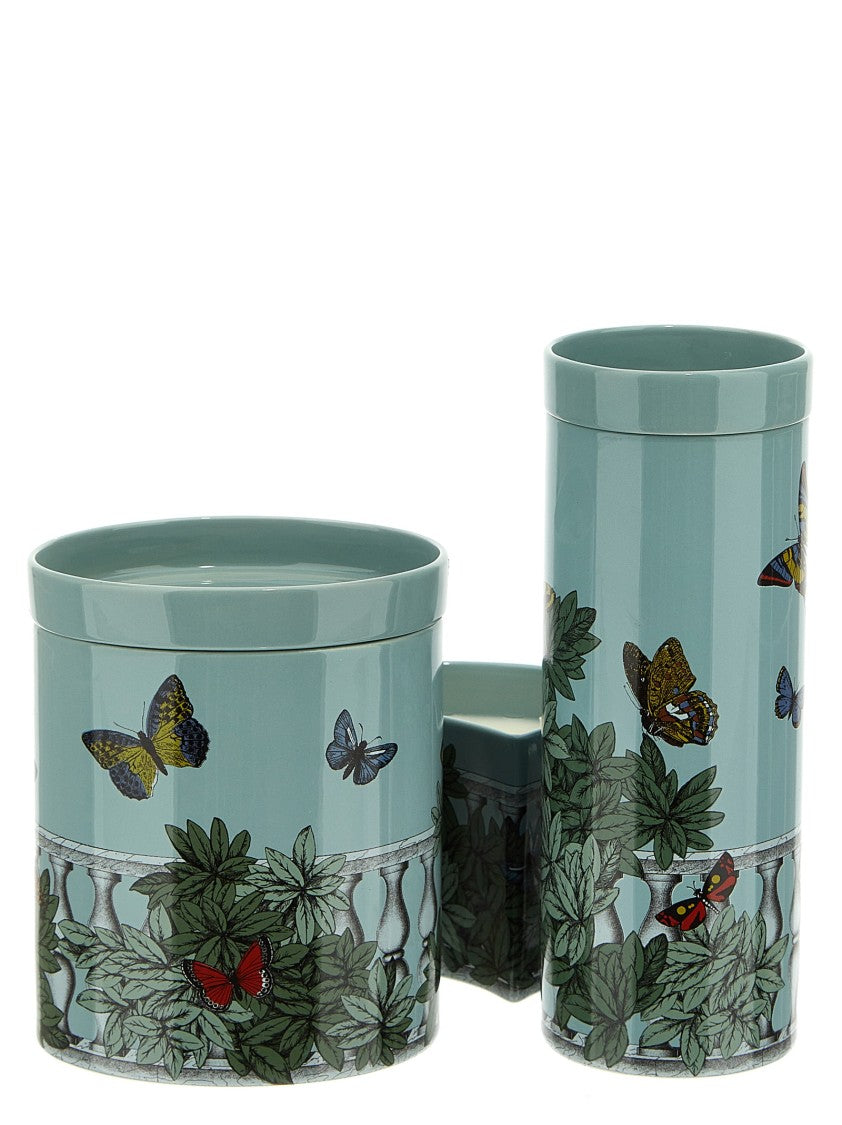 Fornasetti Set Of 3 Candles 'Nel Mentre - Farfalle E Balaustra'