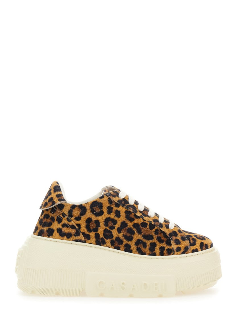 Casadei Leopard Print Chunky Sneakers