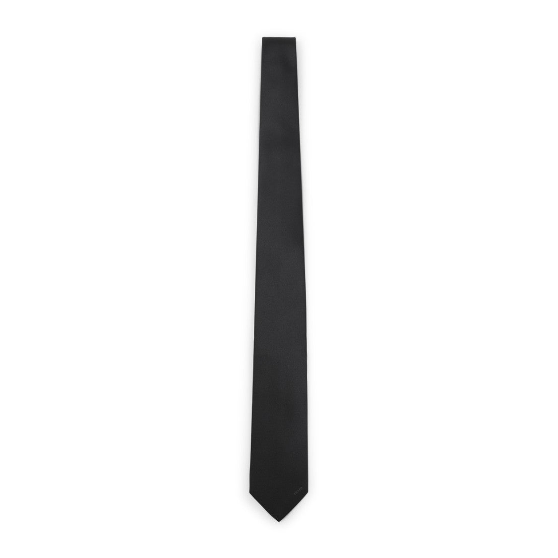 Prada Silk Tie With Subtle Sheen And Discreet Logo