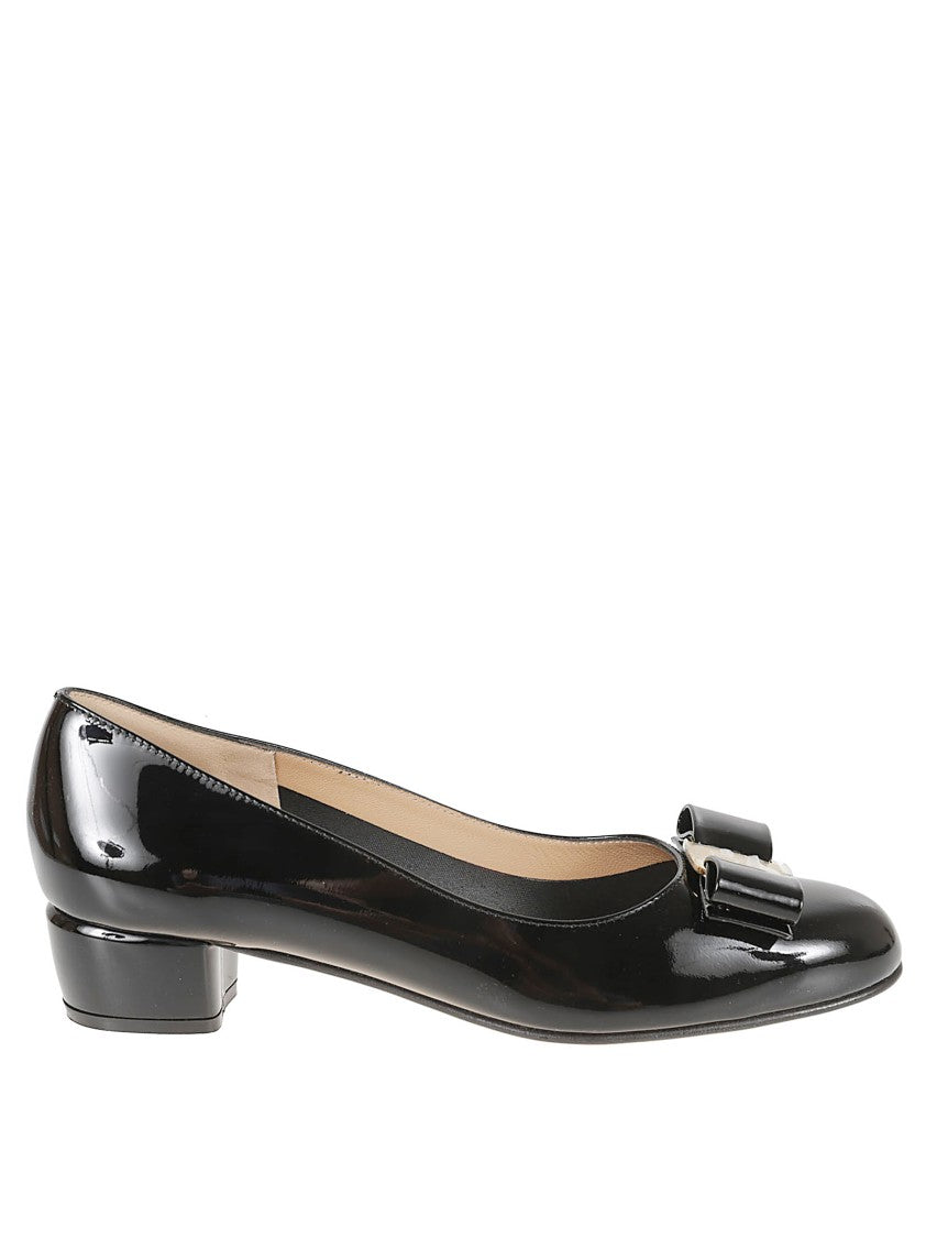 Ferragamo High-Shine Patent Leather Ballet Flats