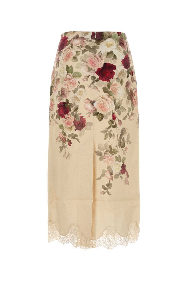 Zimmermann Printed Linen Hypnotic Skirt