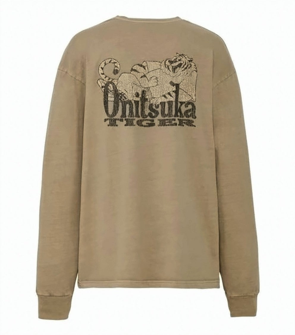 Onitsuka Tiger Relaxed Fit Long-Sleeve Tee With Tiger Graphic