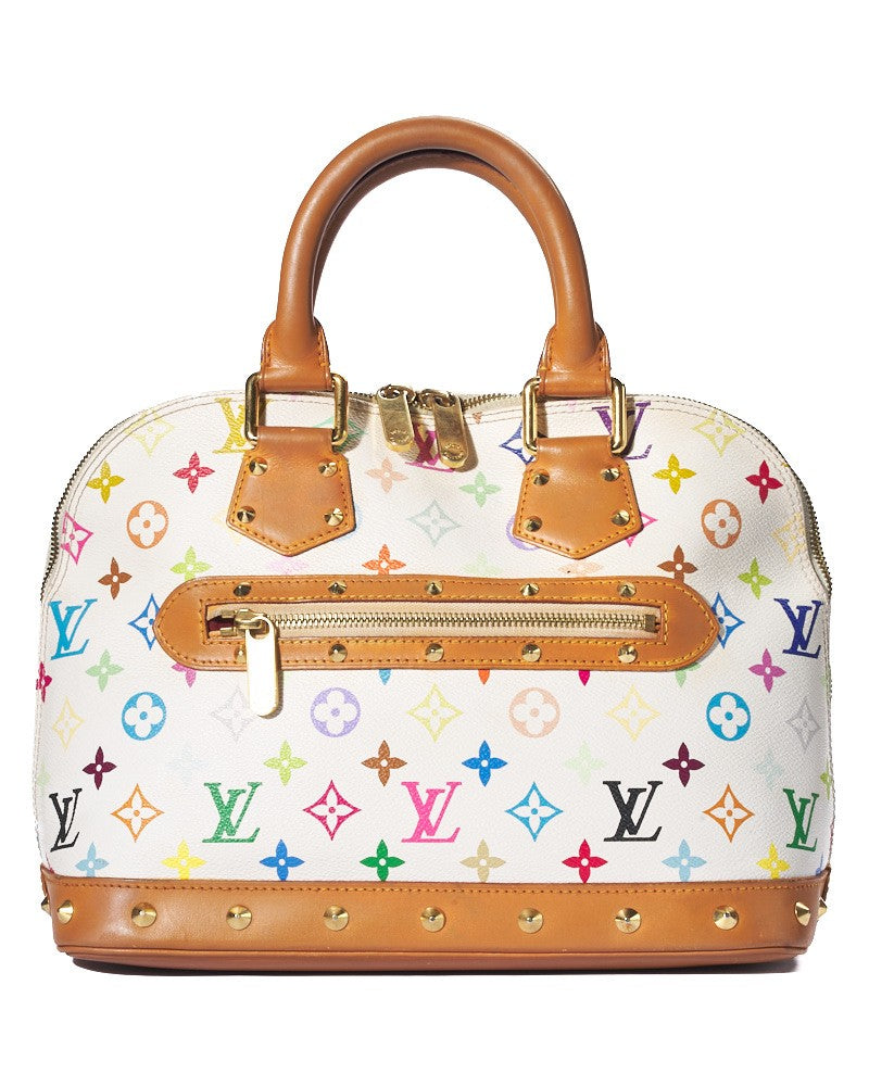 Louis Vuitton Alma Mm Multicolor In White