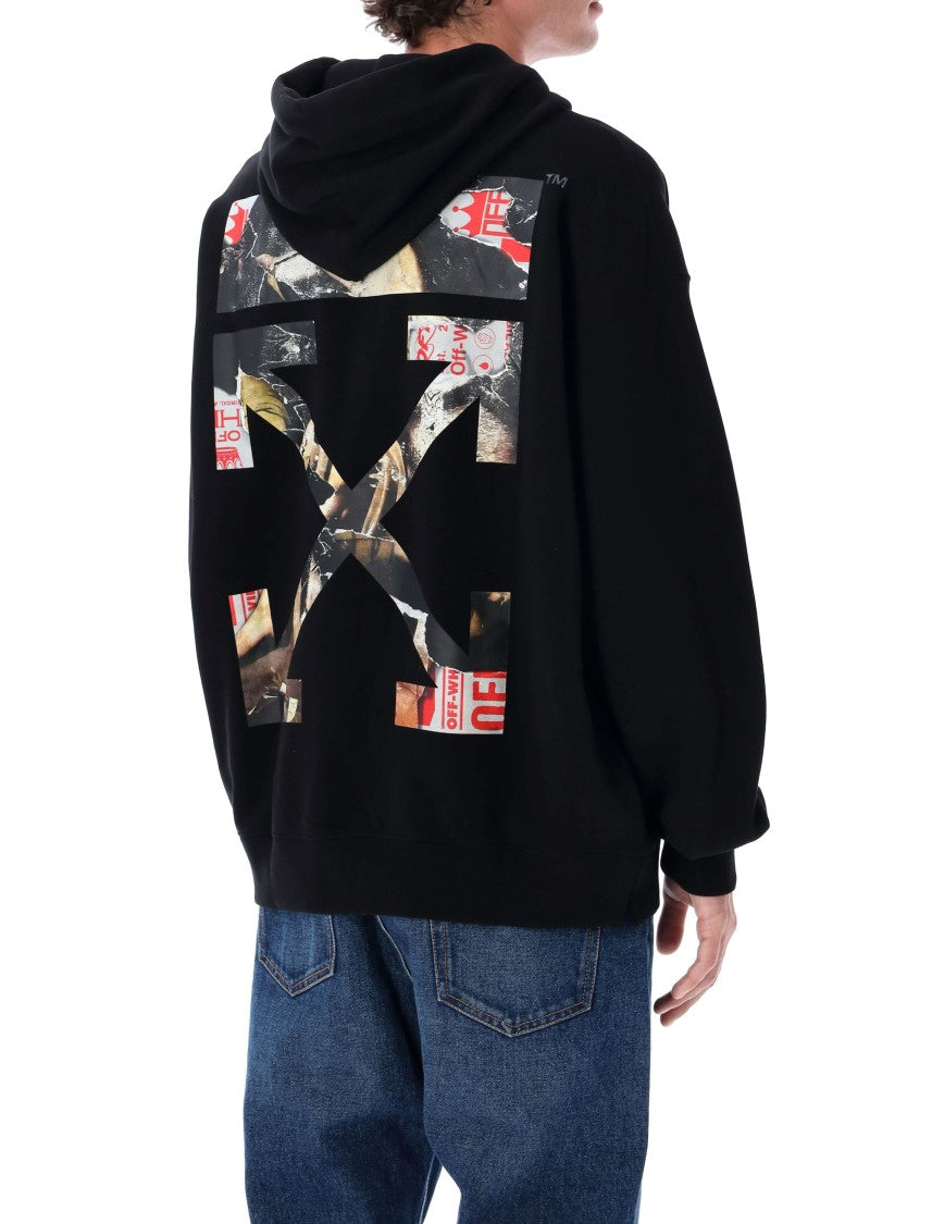 Off-White Paint Arrow Black Cotton Skate Hoodie