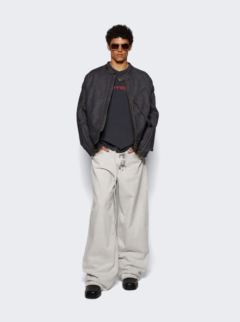 Courrèges Scuba Denim Bomber Jacket Dark Heather Grey