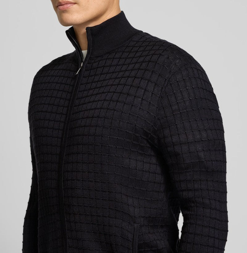Emporio Armani Slim Fit High Collar Cardigan