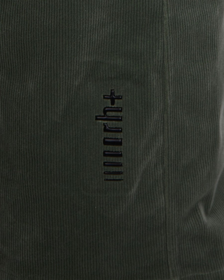 Rh+ Velvet Ivy Green Pants With Elastic Waistband