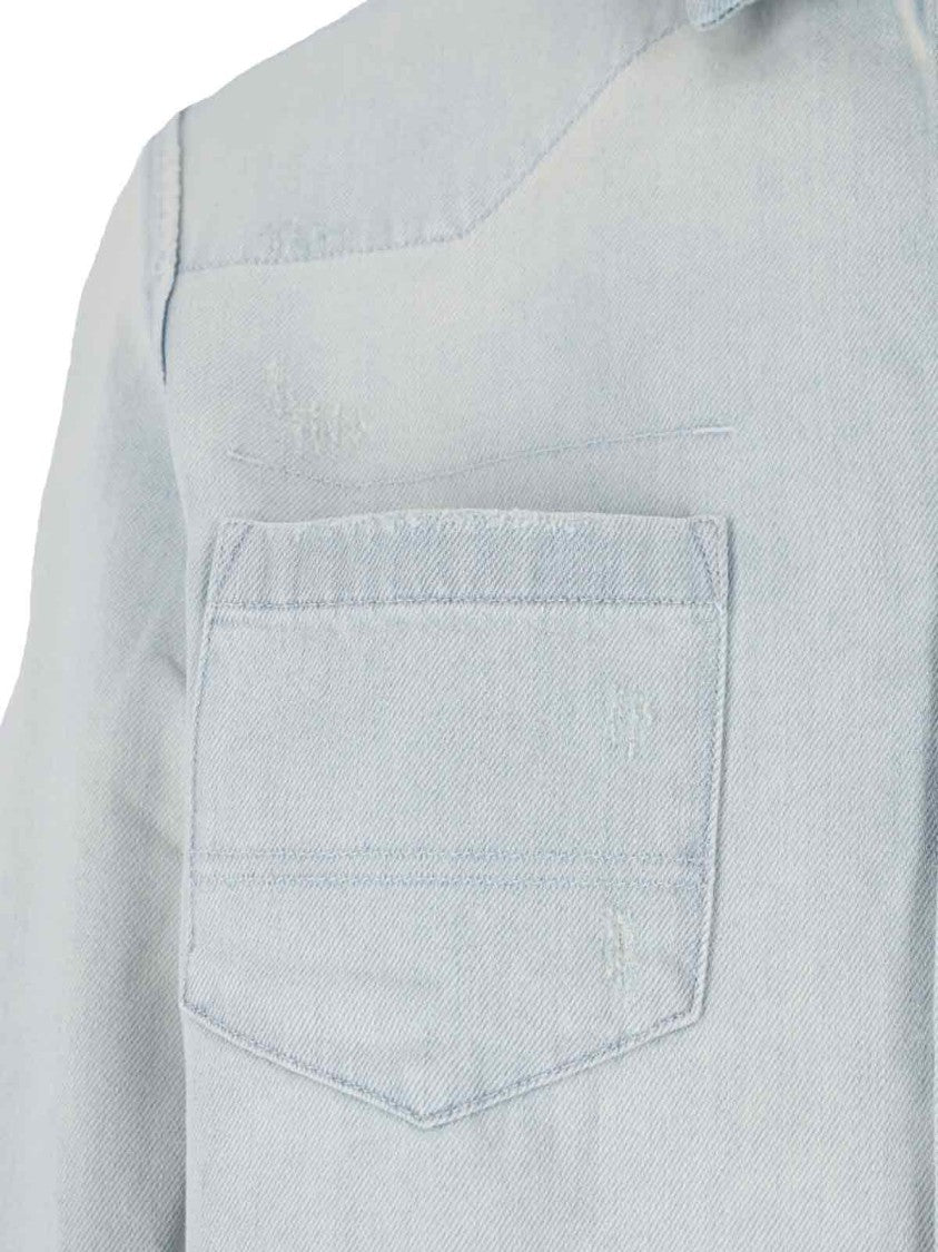 Golden Goose Denim Shirt With Studs – Blue