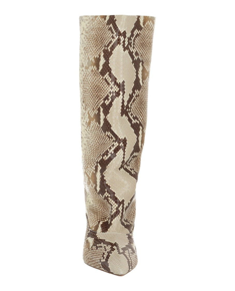 Paris Texas Ines Printed Python Mid-Calf Boots