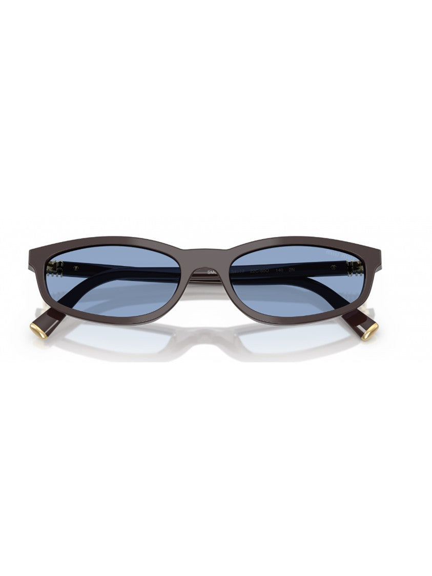 Miu Miu A06s Sole Rectangular Acetate Blue Sunglasses