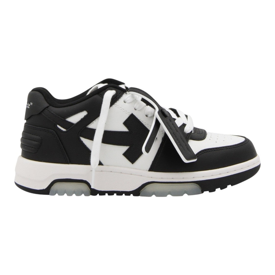 Off-White Low-Top Sneakers With Bold Black
