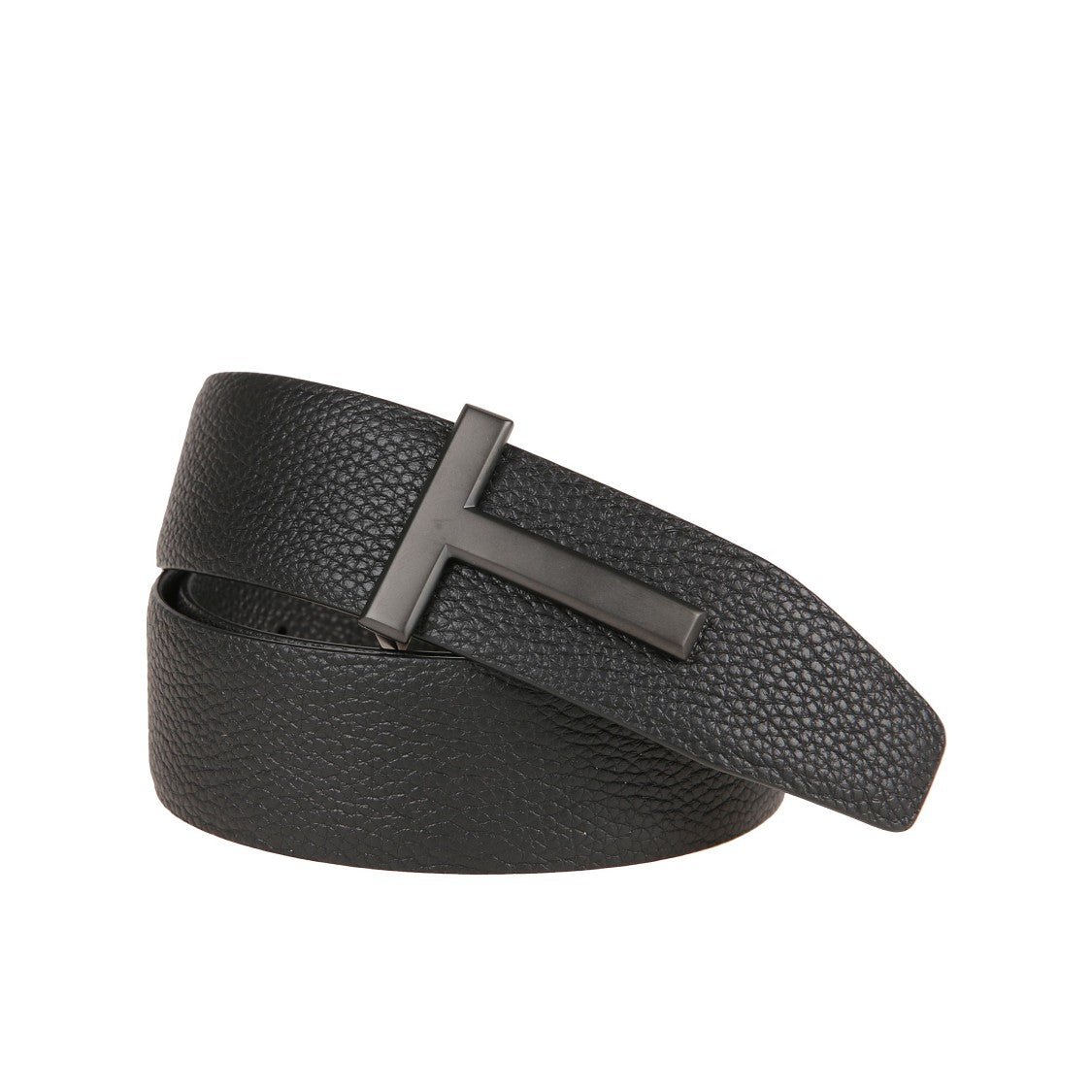 Tom Ford Textured Leather Belt With Matte Buckle