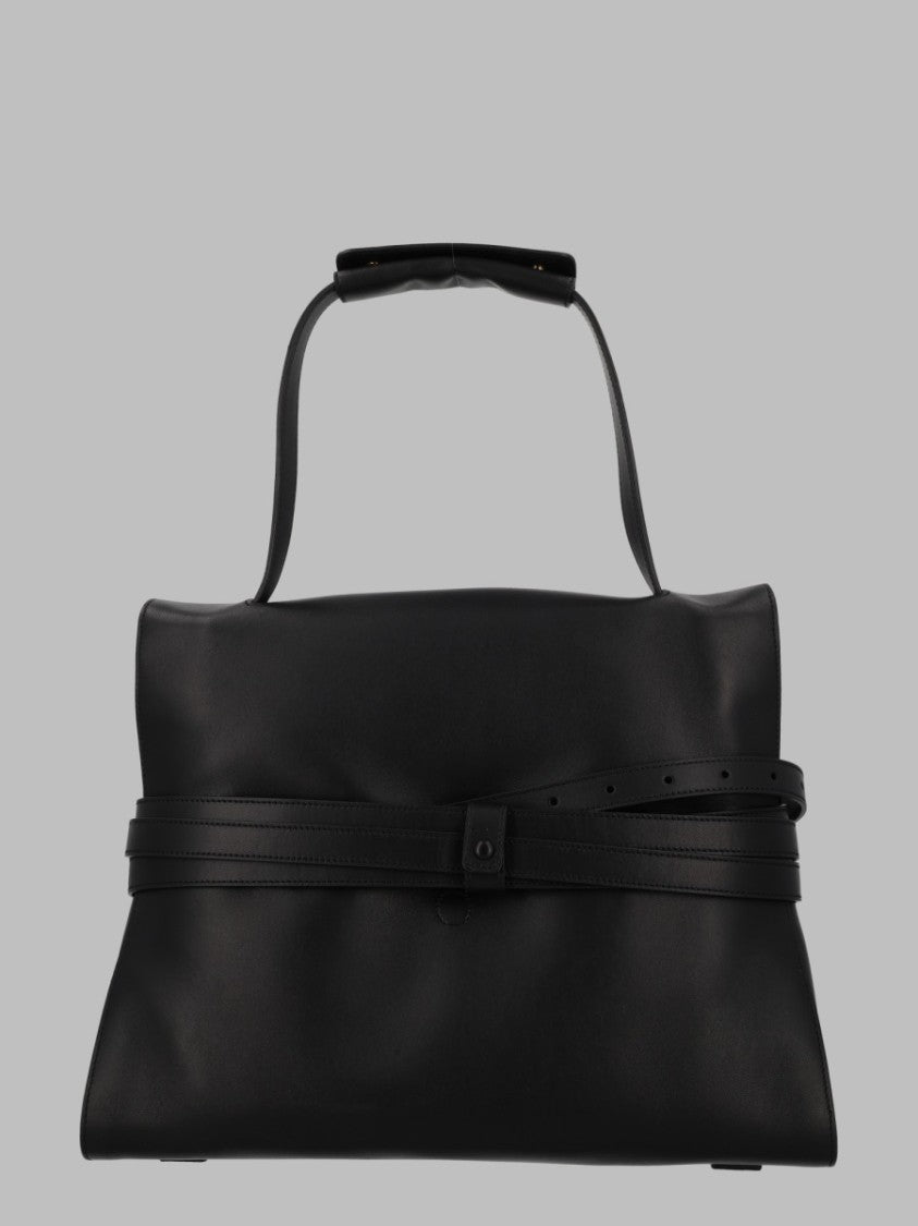 Moschino Black Structured Polyester Handbag