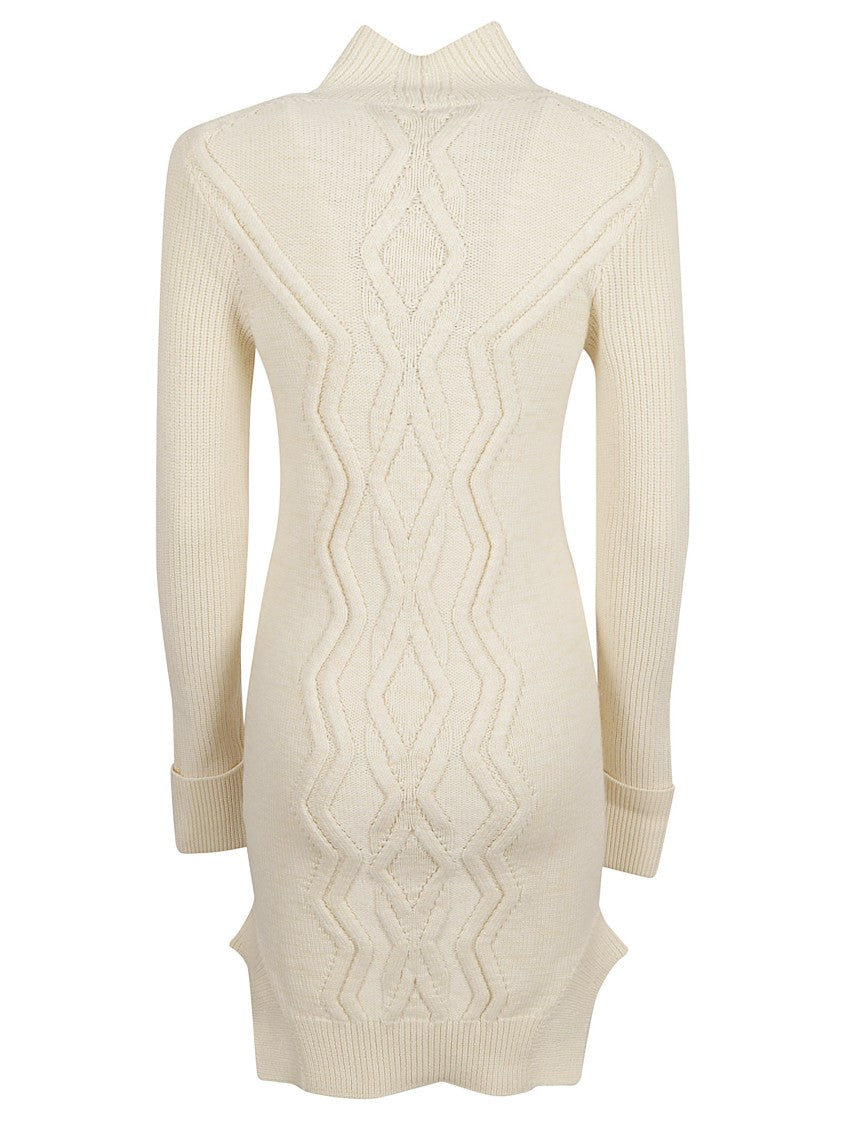 Isabel Marant High Collar Beige Dress