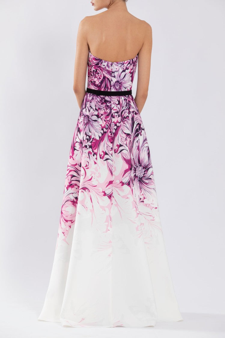 Saiid Kobeisy Sk Jet Black Strapless A-Line Dress