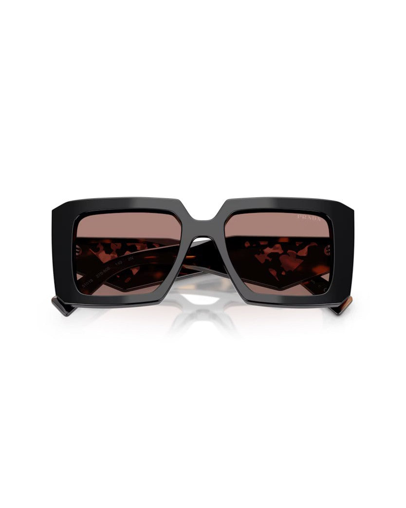 Prada Geometric Black Sunglasses With Iconic Triangle Detail
