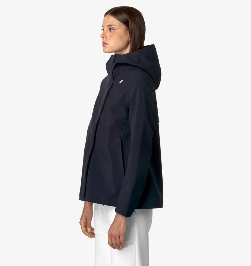 K-Way A-Line Short Coat With Adjustable Hood