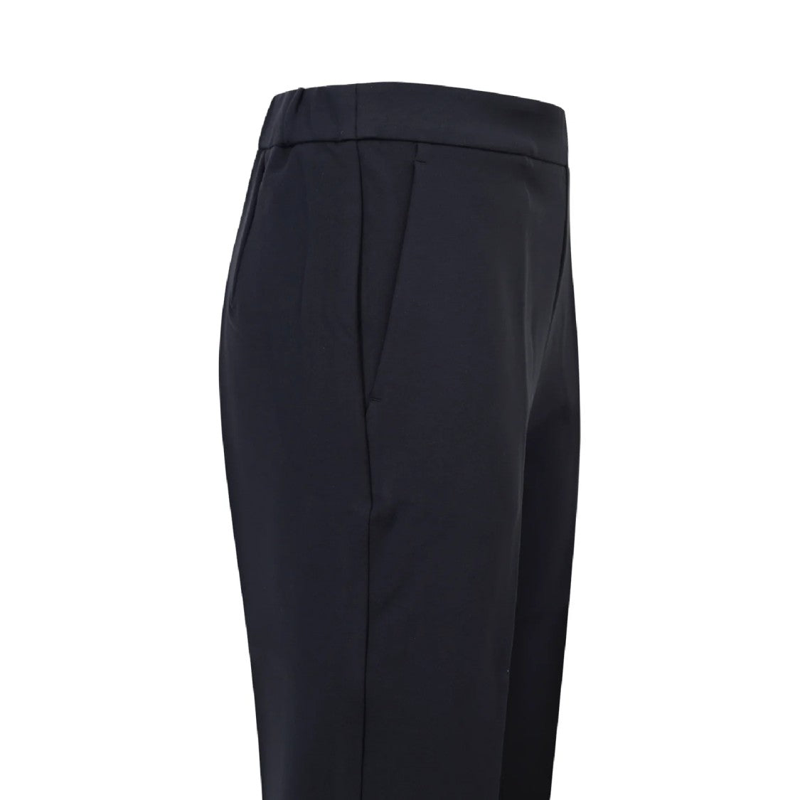 Max Mara Refined Blue Straight Pants With Clean Waistband