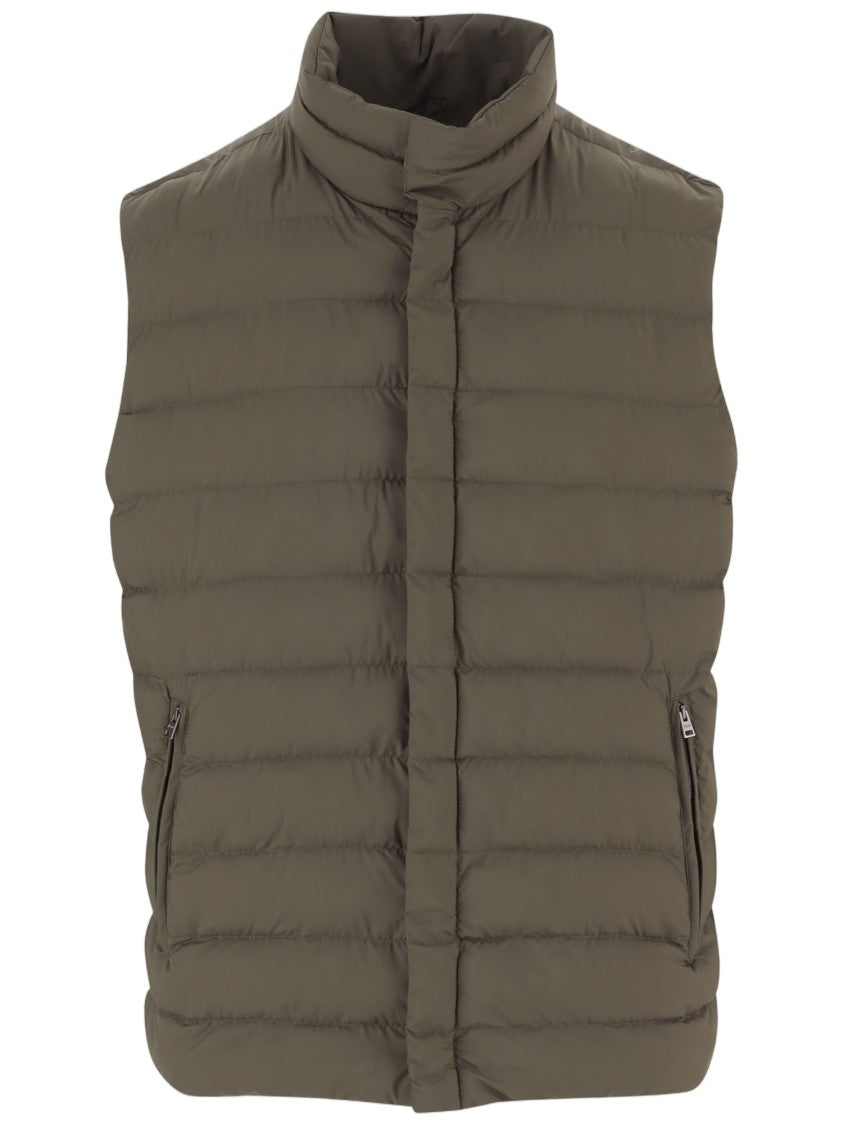 Herno Military Green Padded Nylon Vest