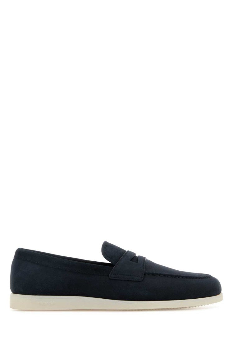 Church's Navy Blue Suede Loafers
