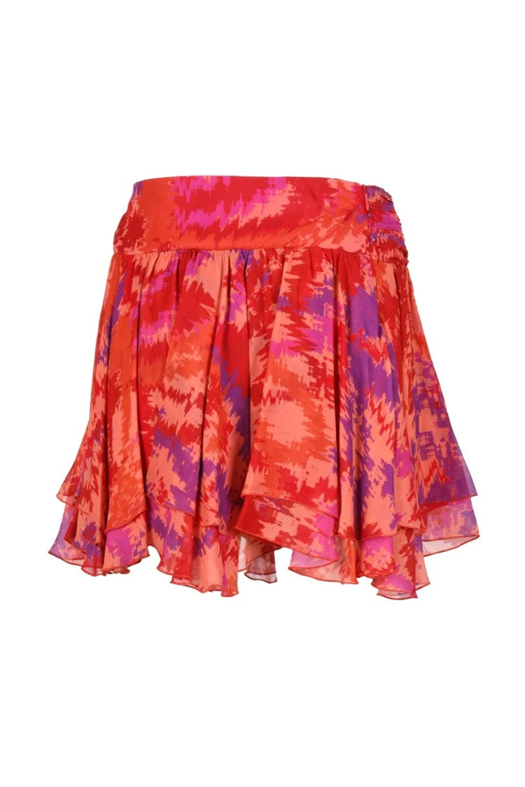 Dondup Mini Skirt Voile - Orange/Red