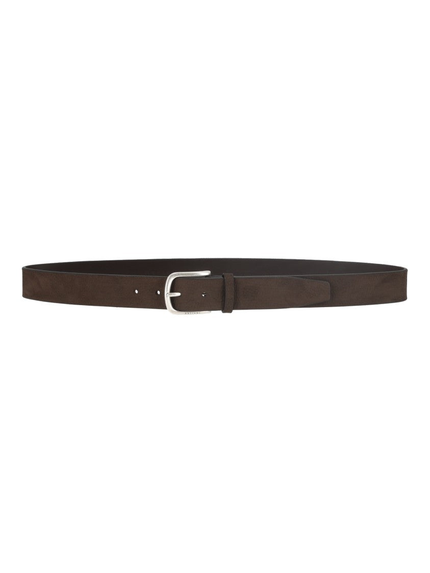 Claudio Orciani Nabucco Silver-Buckle Smooth Calf Leather Belt