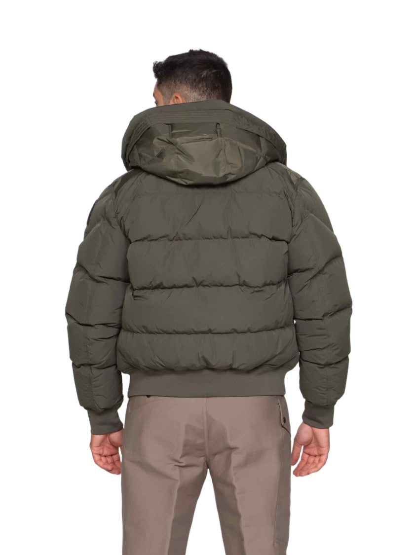 Pjs Parajumpers Puffer Bomber Jacket With High Collar And Quilted Design
