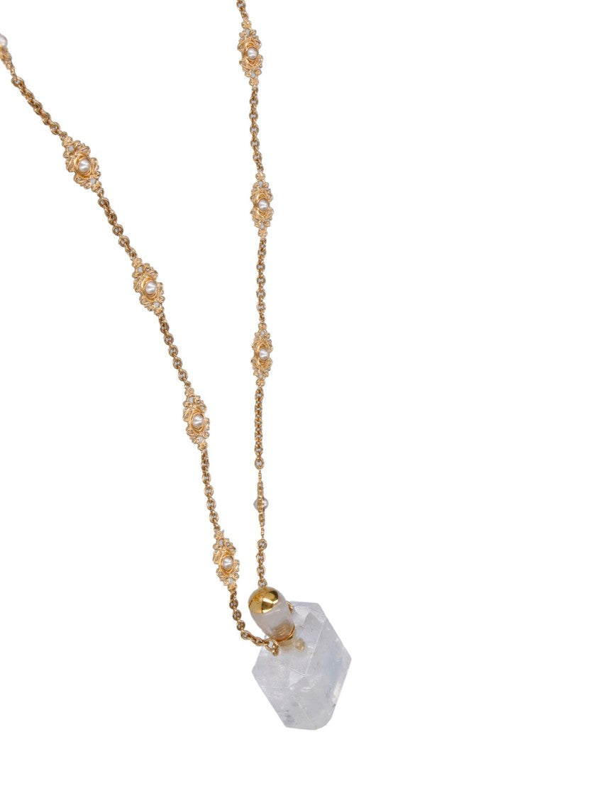 Chloé Vicotrian Pendant Necklace With Glass Charm