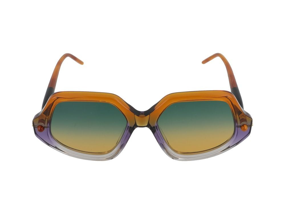 Kuboraum Oversized Geometric Gradient Tint Sunglasses