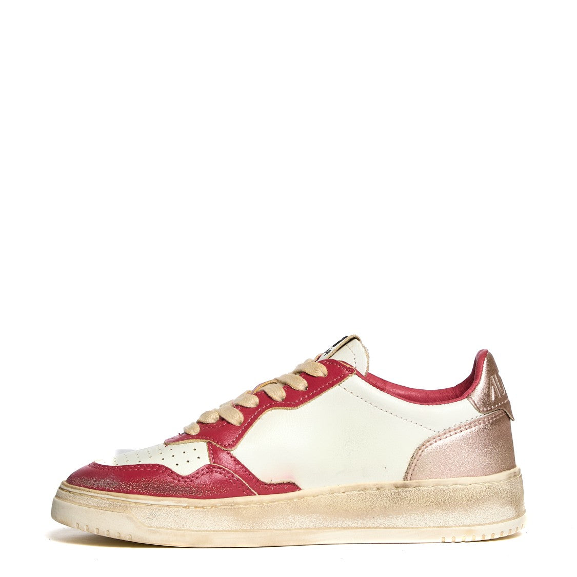 Autry Vintage Low Sneakers With Chic White, Rose,