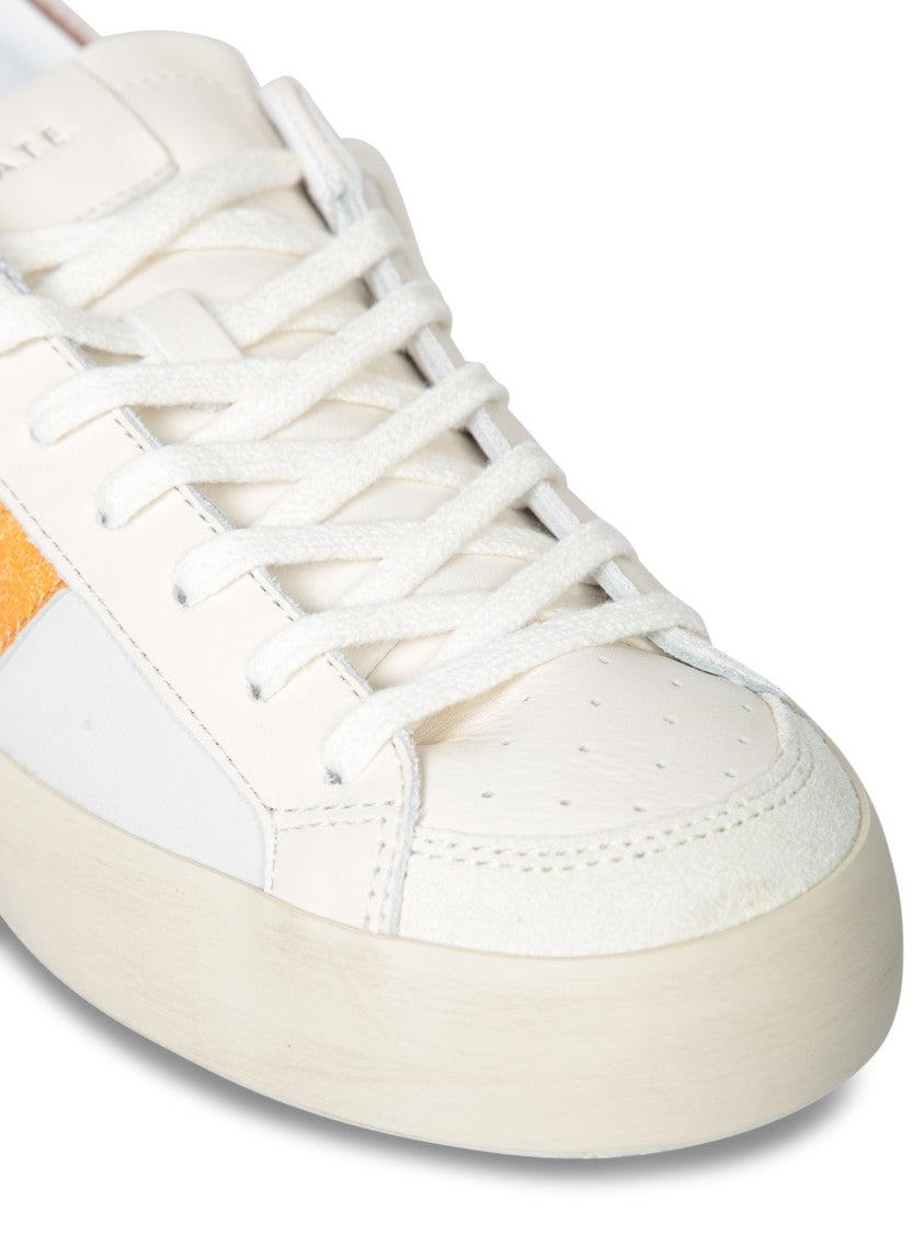 D.A.T.E Lace-Up White Sneakers