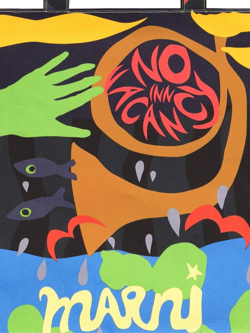 Marni No Vacancy Inn Logo Tote Bag