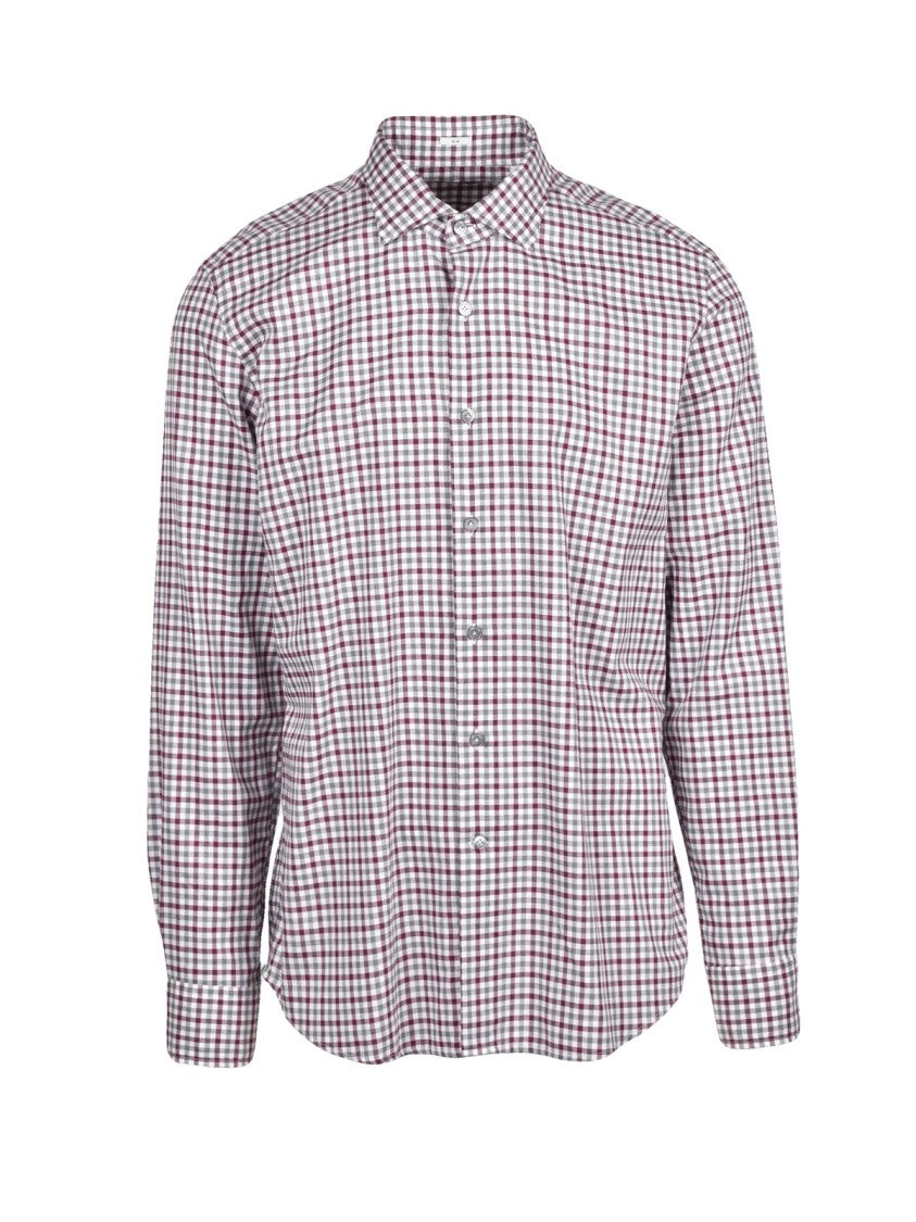 Himon's Red Checkered Cotton Shirt