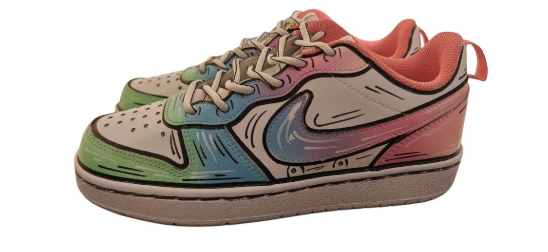 Nike Cartoon-Inspired Platform Sneakers With Bold Outlines